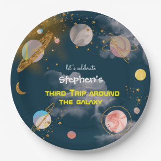 Reise durch den Galaxienraum Geburtstag Pappteller