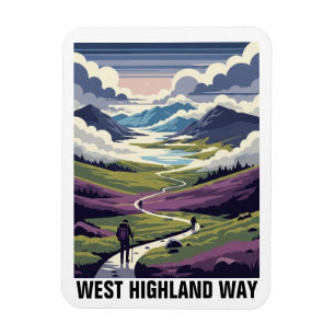 Reise durch den West Highland Way in Schottland Magnet