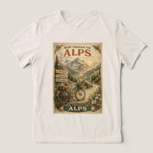 Reise durch die Alpen Vintage-Fahrrad-Reise Tri-Blend Shirt