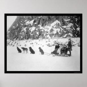 Reise durch Dog Sled Canada 1912 Poster