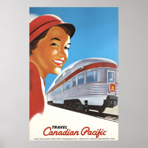 Reise durch Kanada mit der Bahn 1948 im Vintage-St Poster