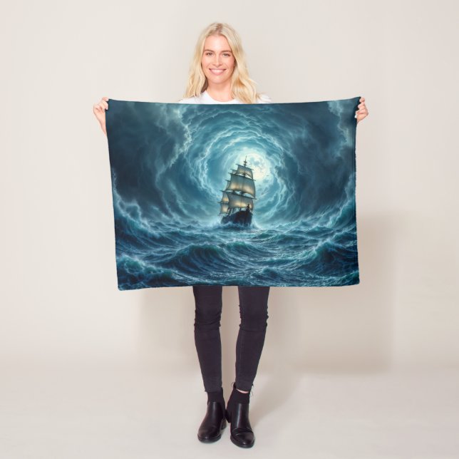 Reise eines Sturmsturms auf dem Schiff Fleecedecke (Beispiel)