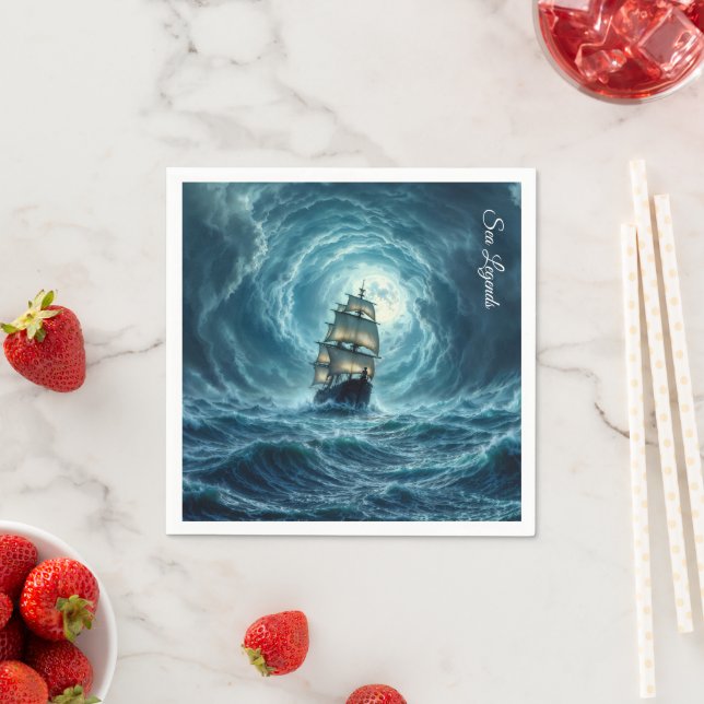 Reise eines Sturmsturms auf dem Schiff Serviette (Beispiel)