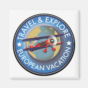Reise & Entdecken Sie Ihren europäischen Urlaub  Magnet
