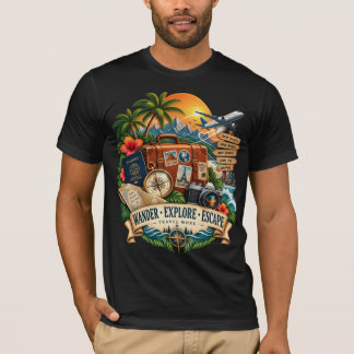 Reise Erkunde Entkomme T-Shirt