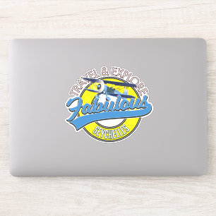 Reise erkunde fantastische Seychellen Logo Aufkleber