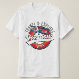 Reise erkunde fantastisches Ägypten Logo. T-Shirt