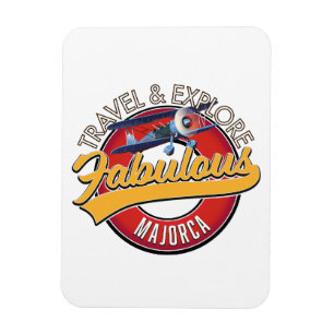 Reise erkunden Sie das fabelhafte Logo von Mallorc Magnet