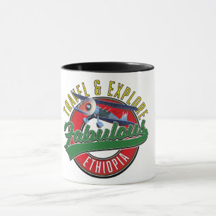 Reise Erkunden Sie das fantastische Äthiopien Logo Tasse