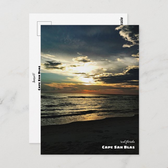 Reise-  | Florida - Cape San Blas Sunset Postkarte (Vorne/Hinten)