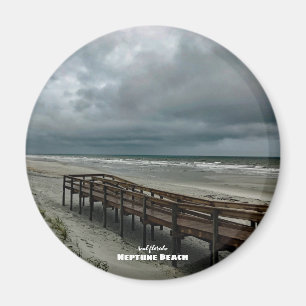 Reise- Florida - Neptun Beach Boardwalk Sonnena Magnet