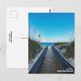 Reise-    Florida - Warnflagge, Cape San Blas Postkarte