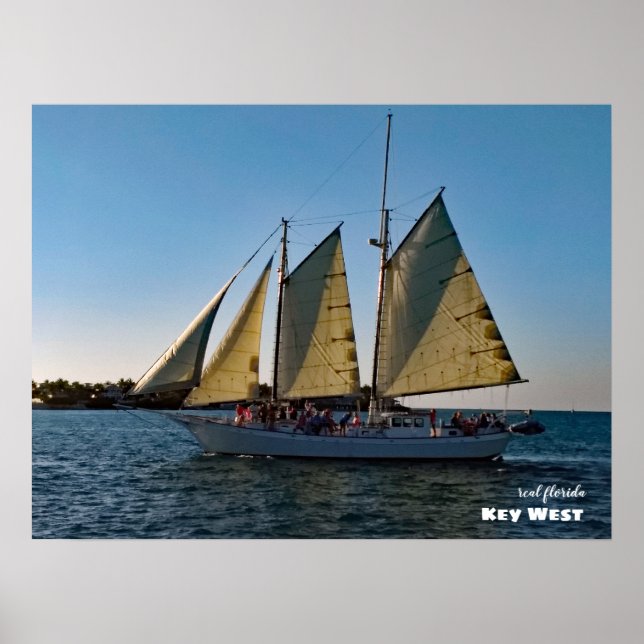 Reise-  | Florida - West Sunset Sailboat Cruise Poster (Vorne)