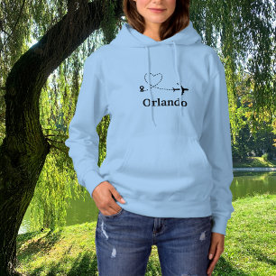 Reise Flugzeug Herz Kondensstreifen und Benutzerde Hoodie