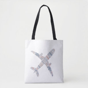 Reise Flugzeug Wort-Typografie Fernweh-Geschenk