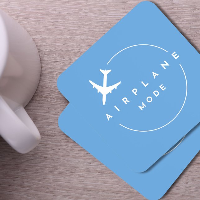 Reise Flugzeugmodus Minimalistischer moderner Luft Getränkeuntersetzer (Von Creator hochgeladen)