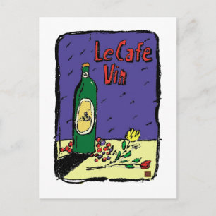 REISE-Frankreich-LeCafe Vin- Postkarte