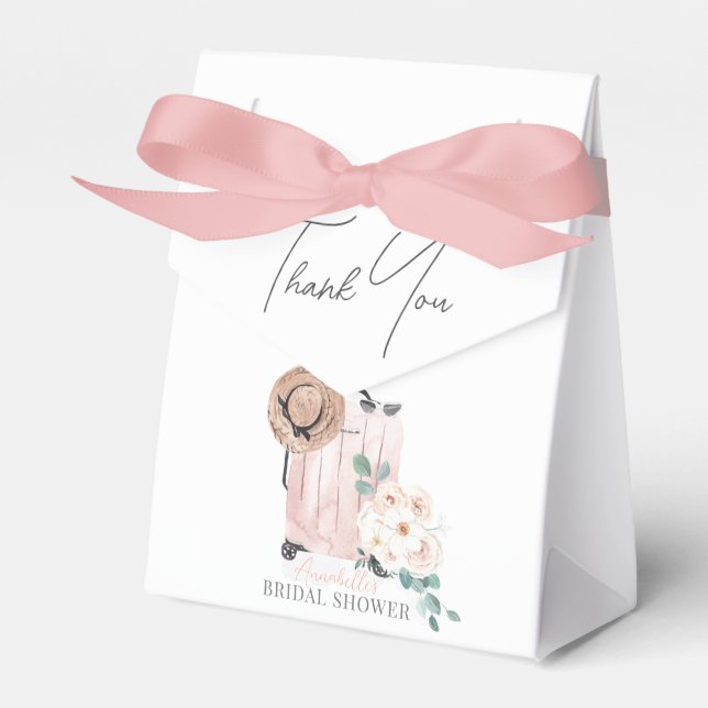 Reise Frau Pink Suitcase Brautparty Geschenkschachtel (Vorderseite)