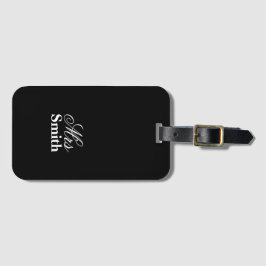 Reise-Gepäck Frau-Personalized Name White Black Gepäckanhänger