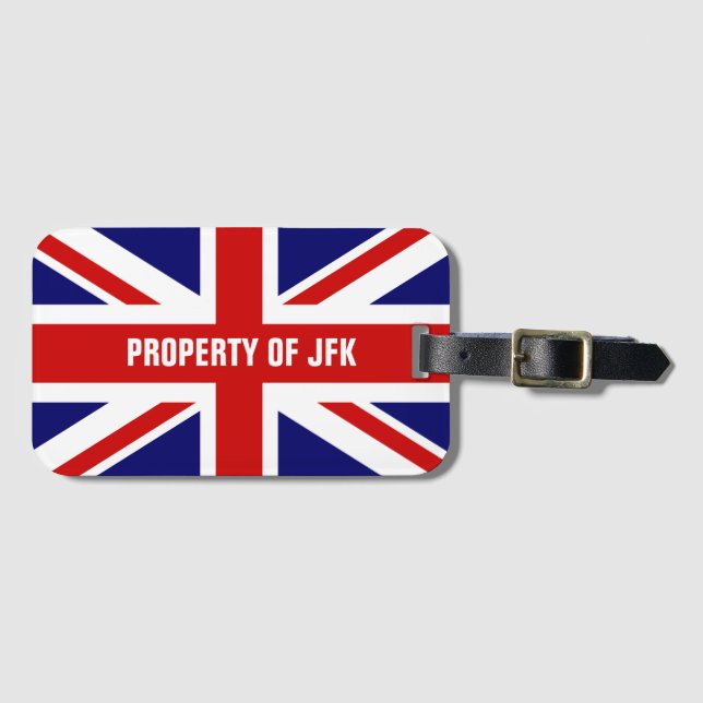 Reise-Gepäckumbauten der Gewerkschafts-Jackflagge Gepäckanhänger (Vorderseite (Horizontal))