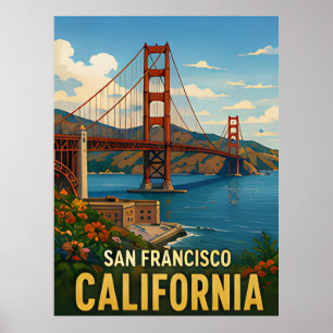 Reise-Geschenk San Francisco Kalifornien Poster