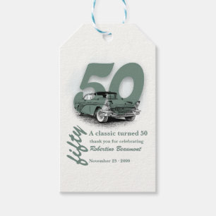 Reise Green Classic Car wird 50. Geburtstag gefeie Geschenkanhänger