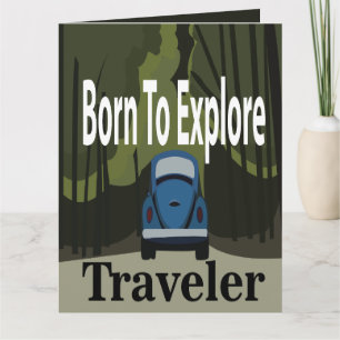 Reise-Grußkarte ''Born To Explore Road Trip'' Karte