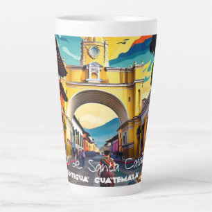 Reise Guatemala Vintage Retro Poster Wandkunst Set Milchtasse