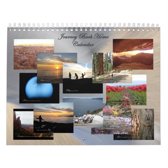 Reise-hinteres Zuhause-Inspirational Wandkalender (Titelbild)