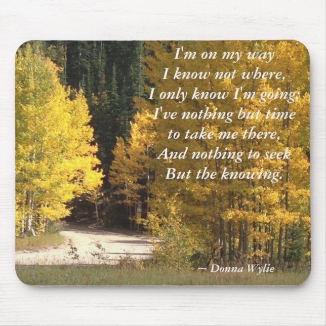 Reise - "Ich bin unterwegs" Mousepad (Vorne)