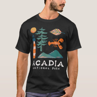 Reise Icons Acadia National Park Maine Urlaub T-Shirt