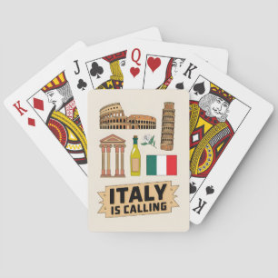 Reise-Ikone Italien Vintage Nationale Symbole Retr Spielkarten