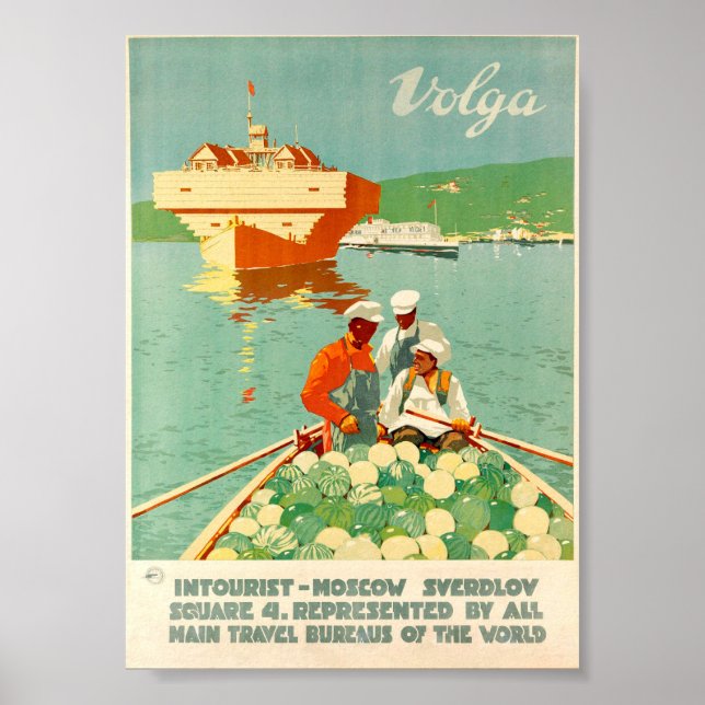 Reise im Oldtimer-Volga Poster (Vorne)