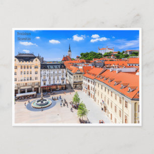 Reise im Retro-Stil Bratislava Slowakei Slovaquie Postkarte