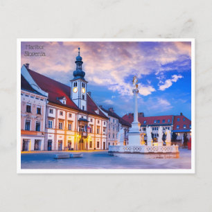 Reise im Retro-Stil Maribor Slowenien Slovénie Postkarte