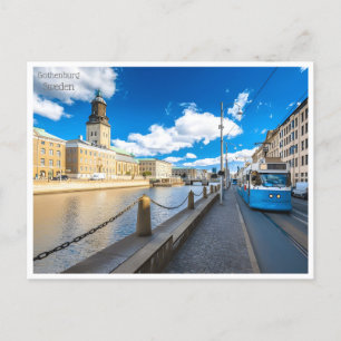 Reise im Retro-Stil nach Göteborg Schweden Suède Postkarte