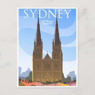 Reise im Retro-Stil Sydney Australien australie Postkarte