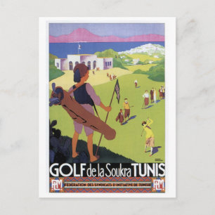 Reise im Stil der alten Zeit Golf de La Soukra Tun Postkarte