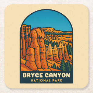 Reise im Stil der Vergangenheit Bryce Canyon Natio Rechteckiger Pappuntersetzer