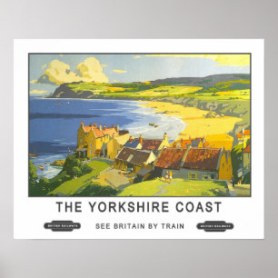 Reise im Stil der Vergangenheit, Küste von Yorkshi Poster