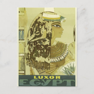 Reise im Stil der Vergangenheit Luxor Ägypten Postkarte