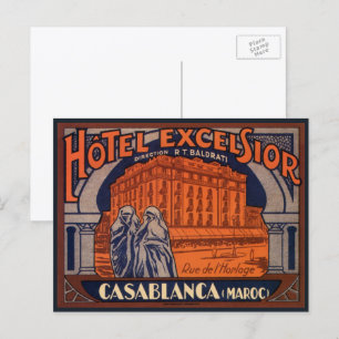 Reise im Stil vergangener Zeiten, Casablanca in Ma Postkarte