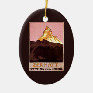 Reise im Stil vergangener Zeiten, Matterhorn, Schw Keramikornament