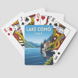 Reise im Vintage-Stil am Comer See Italien Retro-L Spielkarten
