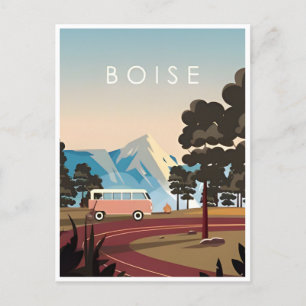 Reise im Vintage-Stil Boise Idaho États-Unis retro Postkarte