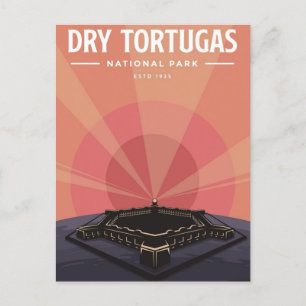 Reise im Vintage-Stil Dry Tortugas National Park F Postkarte
