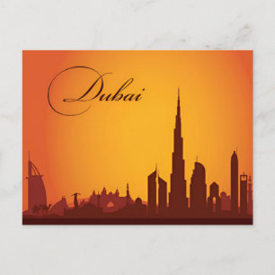 Reise im Vintage-Stil Dubai Vereinigte Arabische E Postkarte