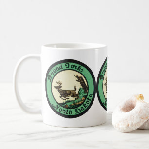 Reise im Vintage-Stil, Grand Forks, North Dakota Tasse