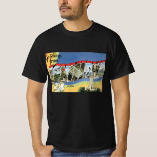 Reise im Vintage-Stil, Grüße aus dem Louisiana-Gol T-Shirt