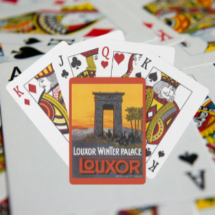 Reise im Vintage-Stil, Louxor Winter Palace, Ägypt Spielkarten